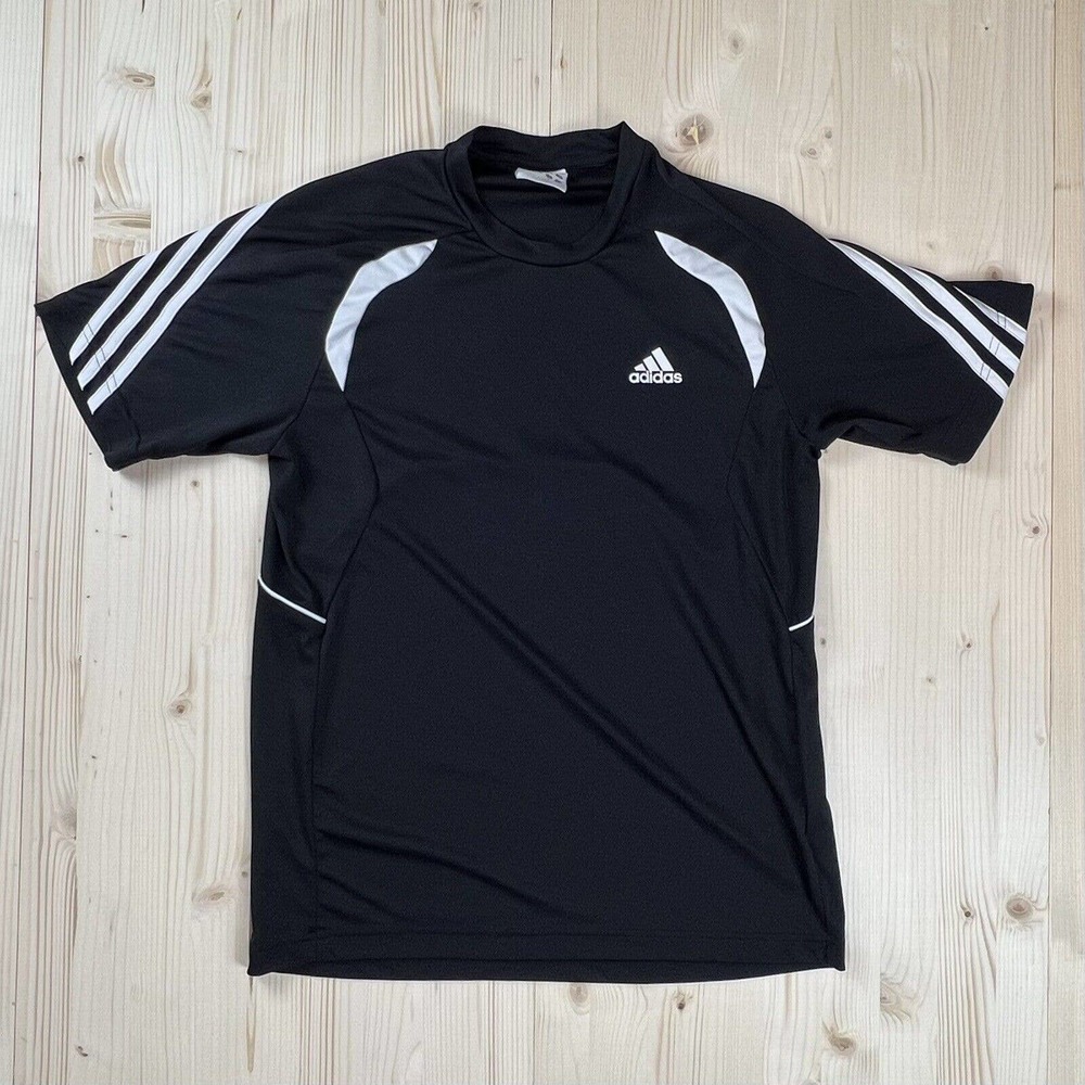 adidas Mens Black Short Sleeve Soccer Training Shirt Small z18279